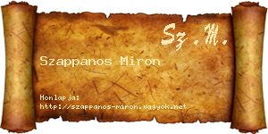 Szappanos Miron névjegykártya